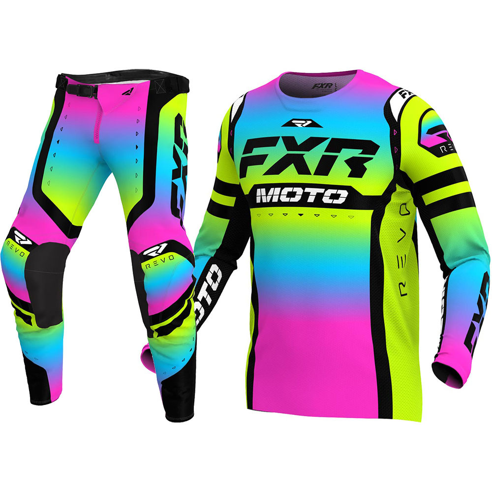חליפת רכיבה FXR RACING REVO PRO ירוק/וורוד/שחור