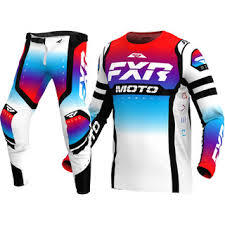 חליפת רכיבה FXR RACING REVO PRO לבן/אדום/כחול