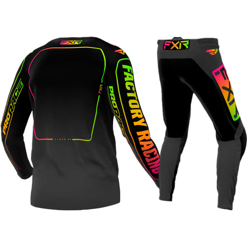 חליפת שטח לילדים - FXR Clutch KIDS 2024 MX Kit Combo Black/Sherbert שחור/צהוב 