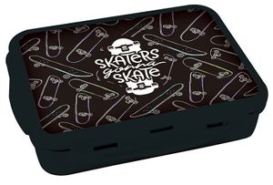 קופסת אוכל מחולקת ל 3 תאים עם נעילת קליפסים - סקייטבורד