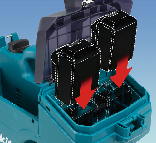 מכונת שטיפה בלחץ 2X18V נטען 55/30 BAR גוף במזוודה MAKITA DHW080ZK