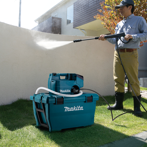 מכונת שטיפה בלחץ 2X18V נטען 55/30 BAR גוף במזוודה MAKITA DHW080ZK