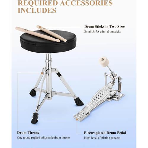 מערכת תופים לילדים בצבע כחול כהה 