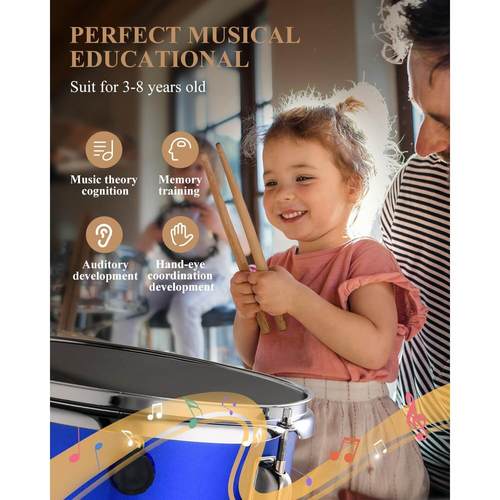 מערכת תופים לילדים בצבע כחול כהה 