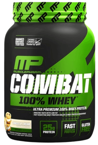 MUSCLEPHARM COMBAT 100% WHEY | אבקת חלבון מאסל פארם כשר בטעם בננה 2.269 ק
