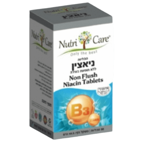 ניאצין ללא תופעת בעירה |Non Flush Niacin Tablets | מכיל 90 טבליות |  נוטרי קר | Nutri Care