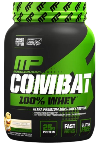 אבקת חלבון MUSCLEPHARM COMBAT 100% WHEY | בטעם קרם עוגיות | 2.27 ק