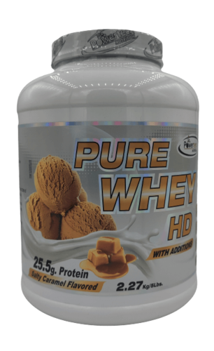 POWERTECH - אבקה חלבון להכנת משקה על בסיס מי גבינה בטעם קרמל מלוח- PURE WHEY HD - 2 KG פאוורטק | Powertech