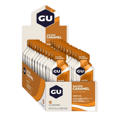 ג'ל אנרגיה | ENERGY GEL GU | בטעם קרמל מלוח | מכיל 24 יח' |  ג'י יו אנרג'י | GU Energy	