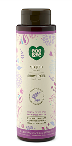 סבון גוף לעור יבש |אוכמניות ענבים ולבנדר | מכיל 500 מ