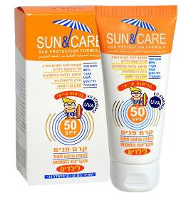 קרם פנים לילדים להגנה גבוה מקרינת השמש SPF50 - מכיל 60 מ"ל | חורי | Churi