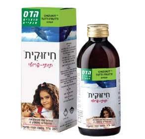 חיזוקית | בטעם תותי פרוטי | מכיל 250 מ"ל | אכיניצאה פלוס פרופוליס פלוס ויטמין C |  פלוריש הדס | Floris Hadas