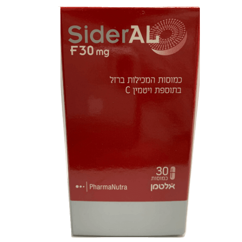 סידרל מאלטמן | מכיל ברזל פלוס ויטמין C | 30 כמוסות | ALTMAN אלטמן | ALTMAN