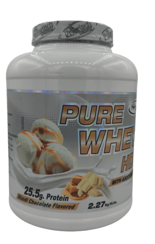 POWERTECH - אבקה חלבון להכנת משקה על בסיס מי גבינה בטעם שוקולד לבן קרמל - PURE WHEY HD - 2 KG פאוורטק | Powertech