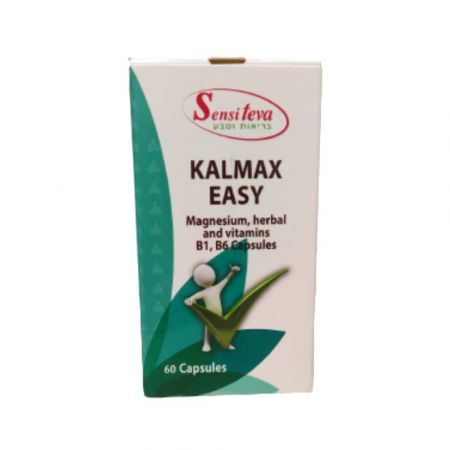 קלמקס איזי - CALMAX EASY | כמוסות מגנזיום וצמחים בתוספת B1 & B6 | מכיל 60 כמוסות | סנסי טבע | Sensi Teva