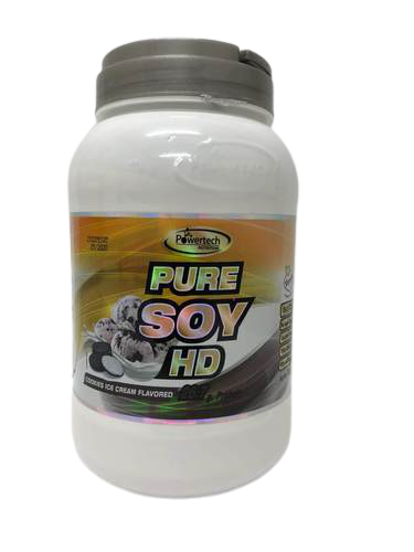 אבקת חלבון סויה | PURE SOY HD | בטעם עוגיות | 700 גרם | פאוורטק | Powertech
