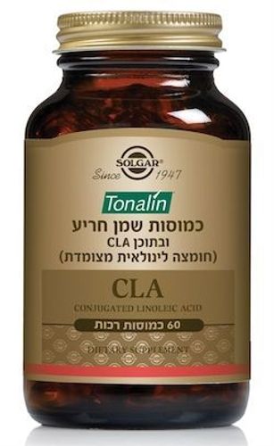 טונלין | חומצה לינולאית מוצמדת | מכיל 60 כמוסות רכות   סולגאר | Solgar