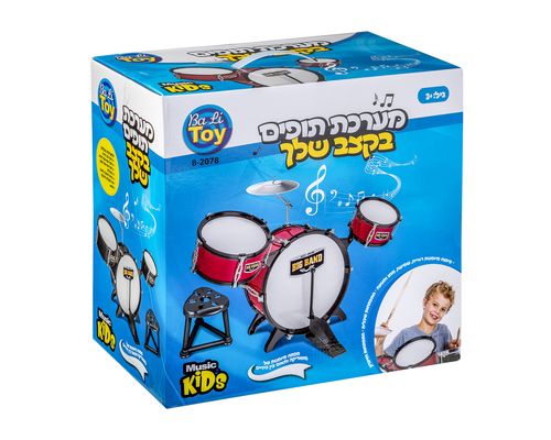 מערכת תופים 4 חלקים עם שרפשרף 'בקצב שלך' - אדום