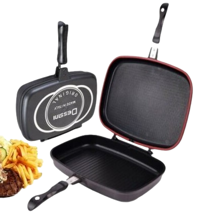 מחבת גריל כפולה 36 ס"מ Dessini Duble Frypan