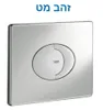 לחצן גרואה למיכל הדחה 38506000GM אנכי/אופקי אליפסי זהב מט