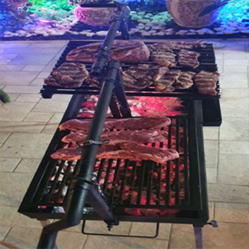 מנגל הארגנטינאי הגריל מן 100x40 - חוויית צלייה מקצועית בממדי ענק