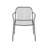 כיסא שולחן אפור עם ידיות YUA WIRE Armchair