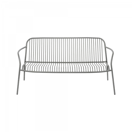 ספסל גן אפור עם ידיות YUA WIRE Lounge Sofa