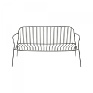 ספסל גן אפור עם ידיות YUA WIRE Lounge Sofa