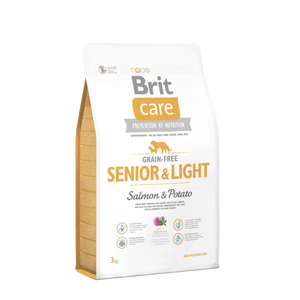 בריט קר לכלב 3 ק"ג סניור/לייט סלמון ותפו"א Brit Care Senior/Light Salmon&Potato