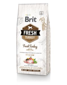 מזון לכלב בריט פרש לייט הודו ואפונה 12 ק"ג Brit Fresh