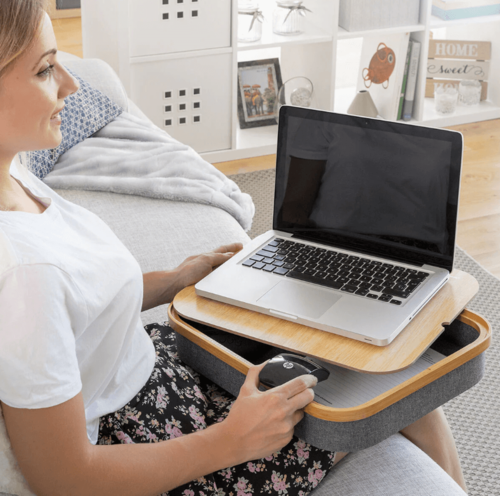 מעמד שולחני ללפטופ עם תא אחסון 