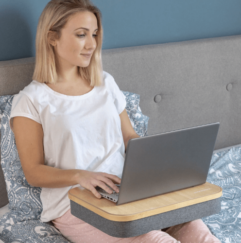 מעמד שולחני ללפטופ עם תא אחסון 