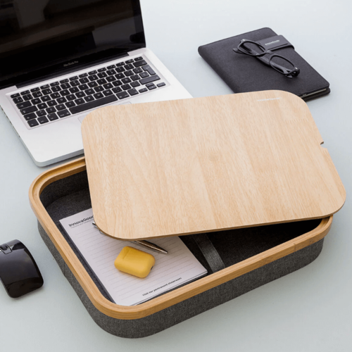 מעמד שולחני ללפטופ עם תא אחסון 