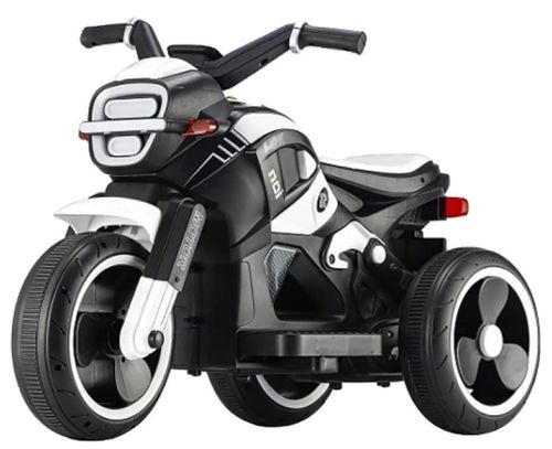 אופנוע 3 גלגלים חשמלי ממונע 6V מיני פוליס Mini Police עם אפקטים קוליים ותאורה - לבן