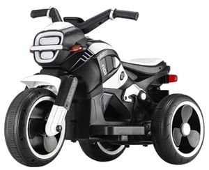 אופנוע 3 גלגלים חשמלי ממונע 6V מיני פוליס Mini Police עם אפקטים קוליים ותאורה - לבן