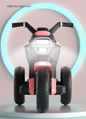 אופנוע 3 גלגלים חשמלי ממונע 6V מיני פוליס Mini Police עם אפקטים קוליים ותאורה - לבן
