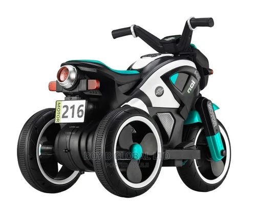 אופנוע 3 גלגלים חשמלי ממונע 6V מיני פוליס Mini Police עם אפקטים קוליים ותאורה - לבן