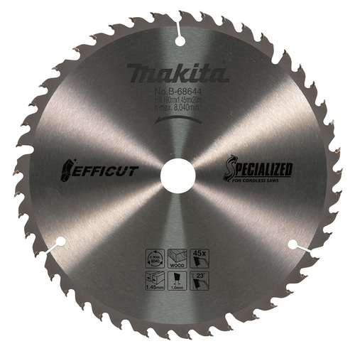 להב TCT למסור מסדרת EFFICUT 190X45 למסור עגול נטען MAKITA