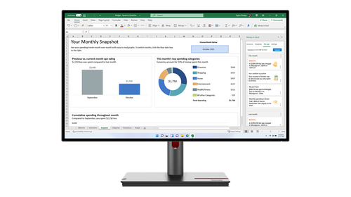 מסך מחשב ‏27 ‏אינטש Lenovo ThinkVision P27h-30 63A1GAT1IS QHD לנובו