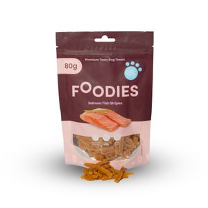 חטיף פודיס רצועות סלמון 80 גרם FOODIES