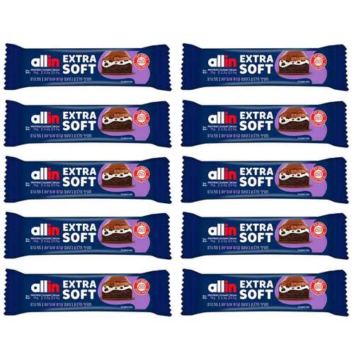 חטיפי חלבון קרם עוגיות EXTRA SOFT אול אין -10 יחידות