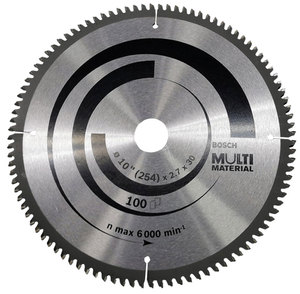 להב Multi Material לעץ ואלומיניום "10 (254 מ"מ) - 100 שיניים Bosch 2608642202