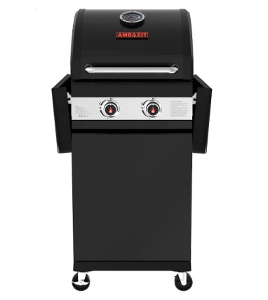 גריל גז 2 מבערים Red heat כולל שני מדפי צד מתקפלים אמגזית