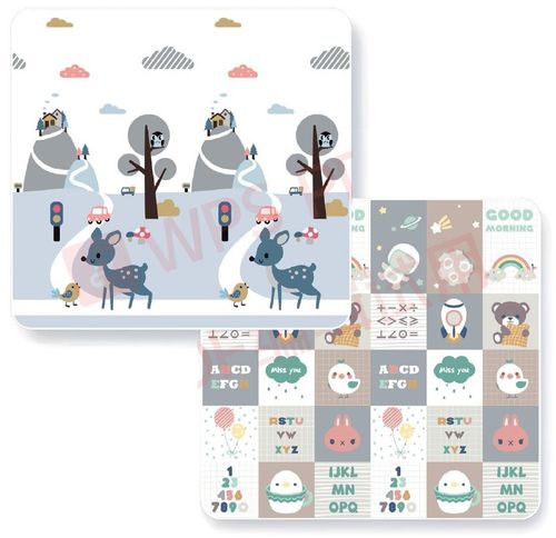 שטיח פעילות מתקפל גדול עשוי XPE איכותי דו-צדדי עם תיק נשיאה - דגם 1:במבי/ABC