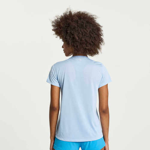 חולצת ריצה SAUCONY STOPWATCH SHORT SLEEVE ETHER HEATHER