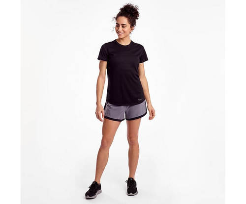חולצת ריצה SAUCONY STOPWATCH SHORT SLEEVE BLACK