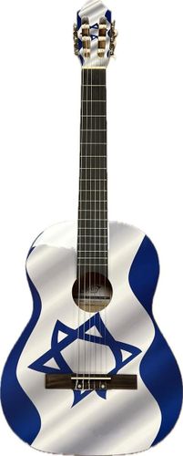 גיטרה קלאסית דגל ישראל גימור מבריק + נרתיק INFINITY KG-3911ST-ISF