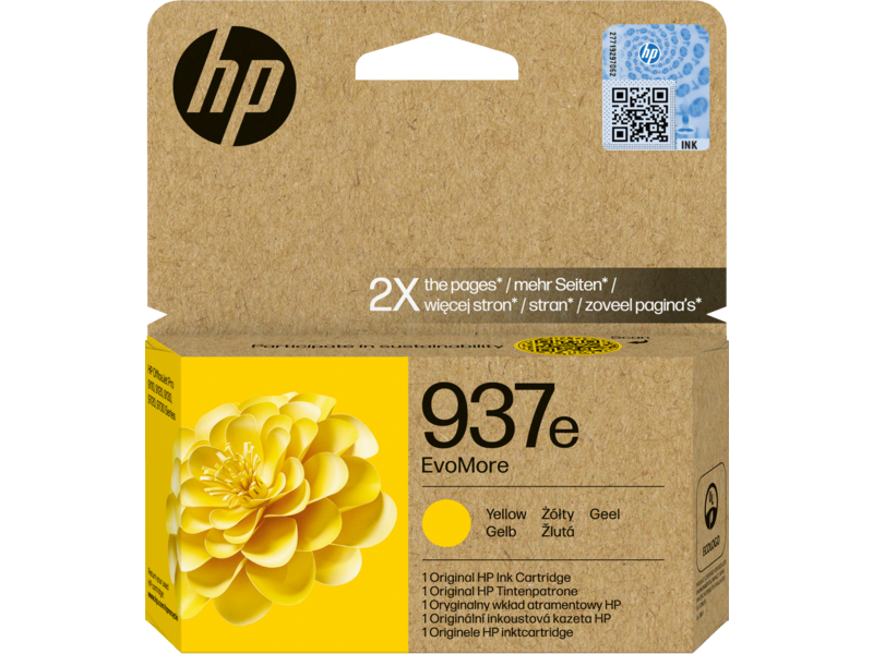 מחסנית דיו צהוב מקורית HP 937e EvoMore (4S6W8NE)