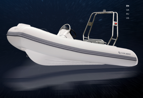 סירה מתנפחת חצי קשיחה פיברגלס קוליברי KOLIBRI RIB WING ULTRA W360UT