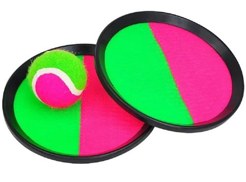 זוג מטקות סקוטש עם כדור למשחקי מסירות בבית, בחצר או בים (מגוון צבעים)